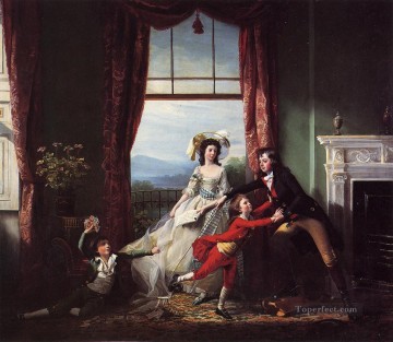  ly Oil Painting - The Stillwell Family colonial New England Portraiture John Singleton Copley